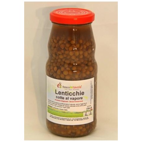 Lenticchie cotte al vapore